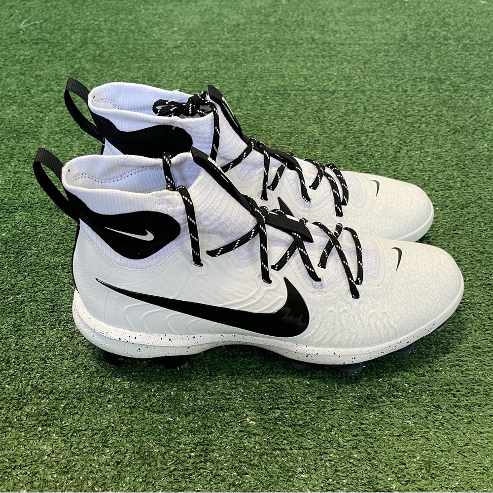 Nike Mens 13 Alpha Huarache NXT MCS Baseball Cleats DJ6519-107 White/Black